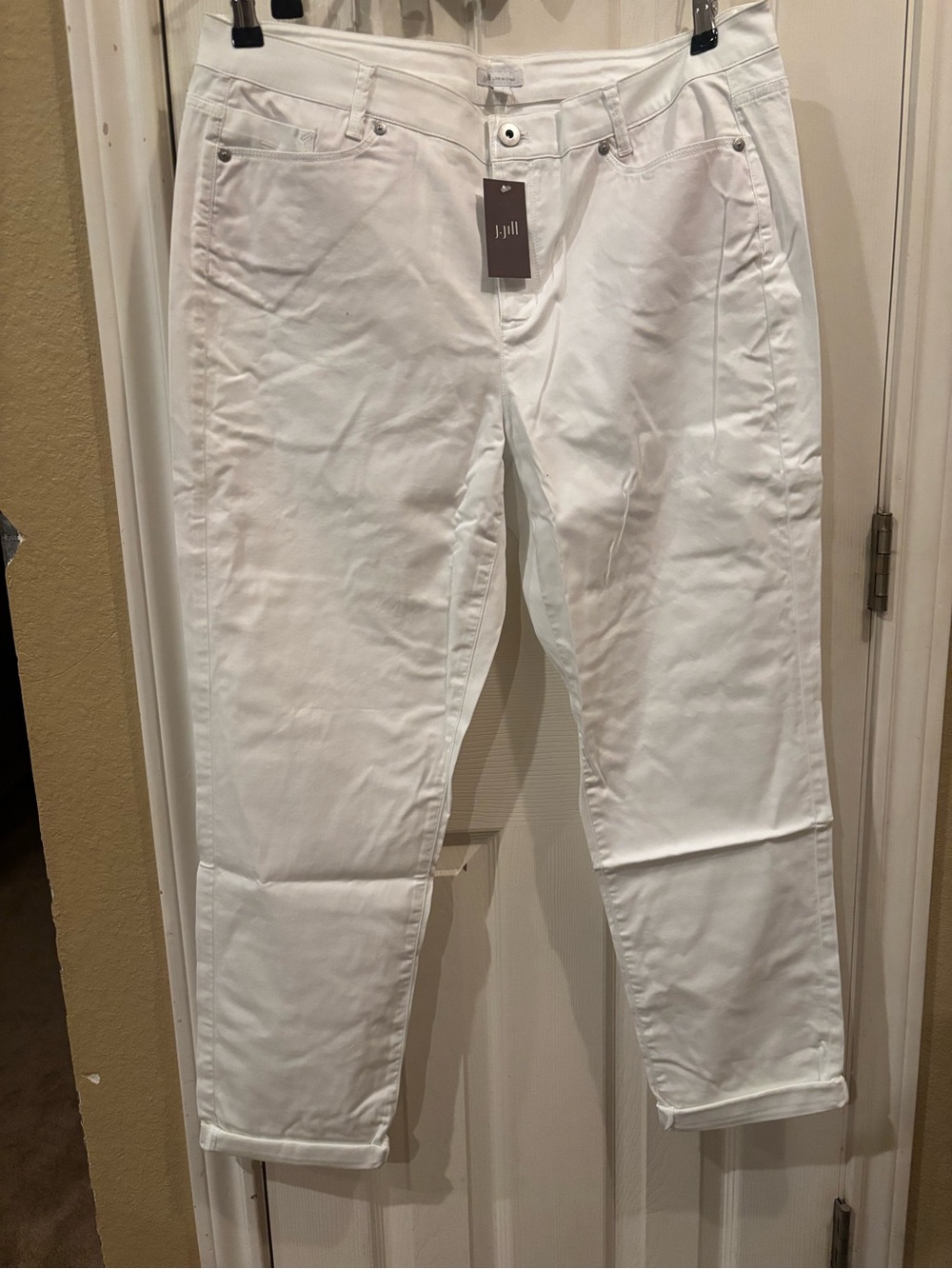 j.jill White Cropped Straight-Leg Pants NWT